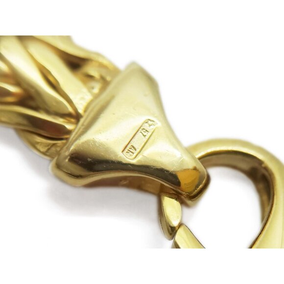 7mm Wide Italian Byzantine Style Chain Necklace 14k Gold 17" Long 20.2 Grams - Picture 7 of 9